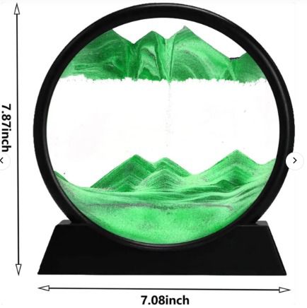 3D Dynamic Moving Sand Art Table Lamp with Wooden/Metal Stand
