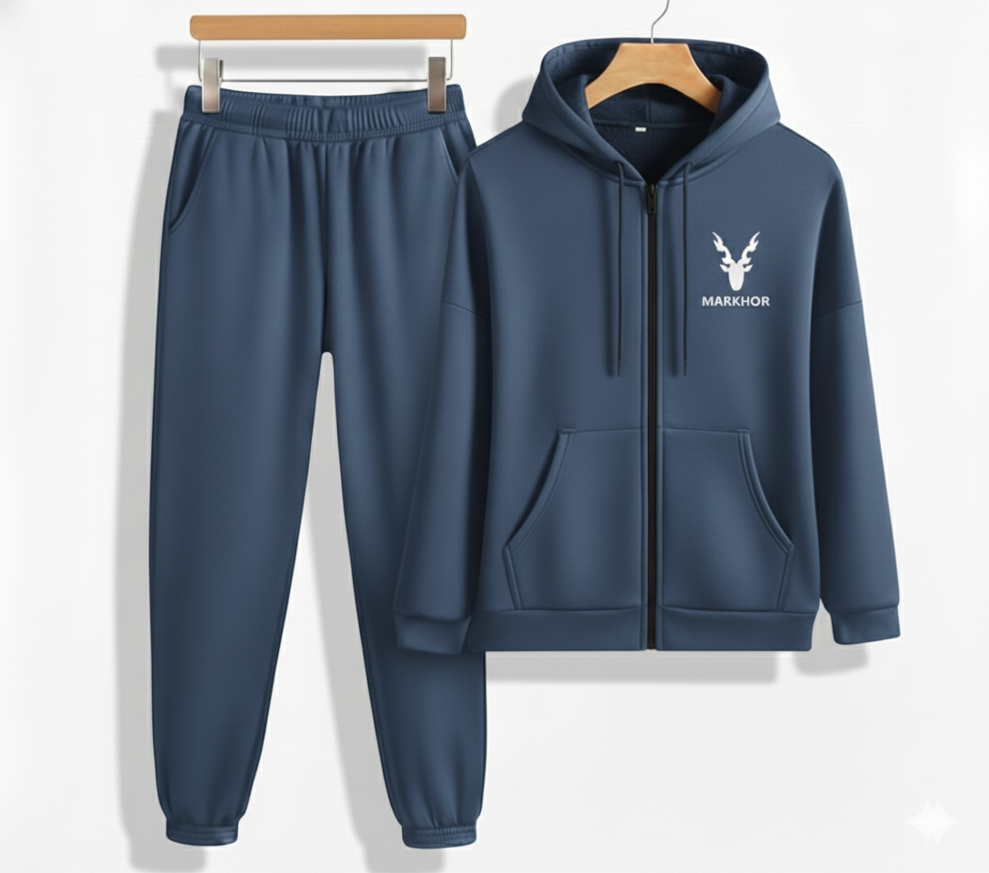 Markhor Dark Blue Winter Tracksuit for Men & Boys