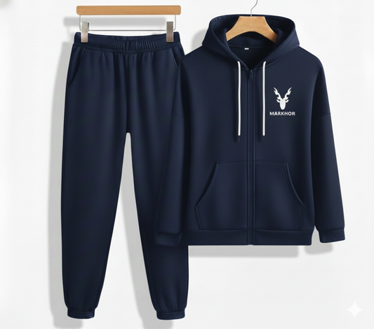 Markhor Dark Blue Winter Tracksuit for Men & Boys
